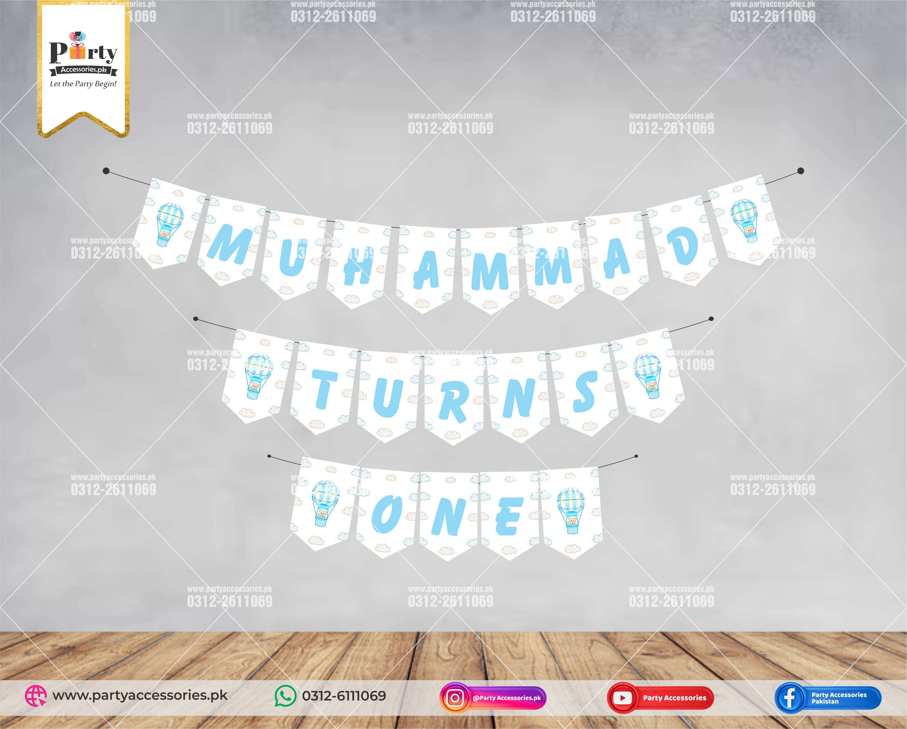 customized hot air balloon bunting banner 
