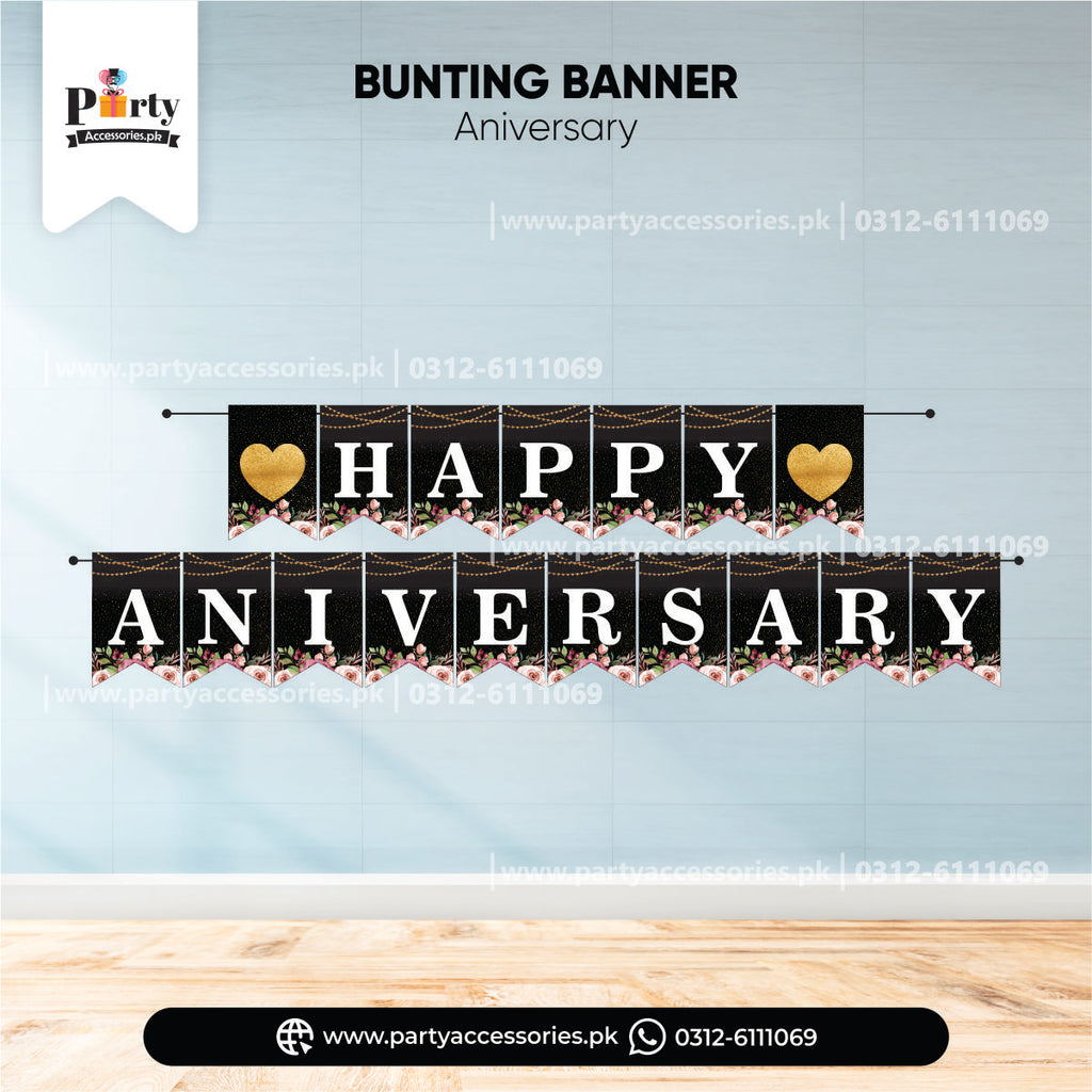 happy anniversary bunting banner 