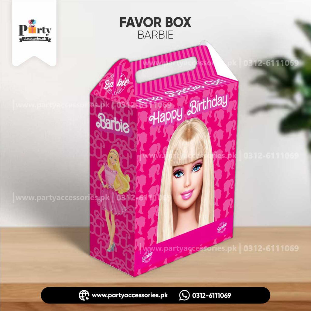 barbie theme party goody boxes