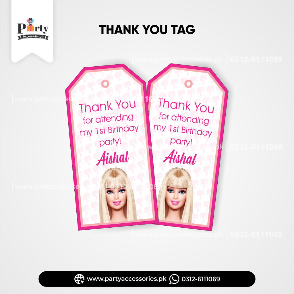 barbie doll gift tags decoration ideas