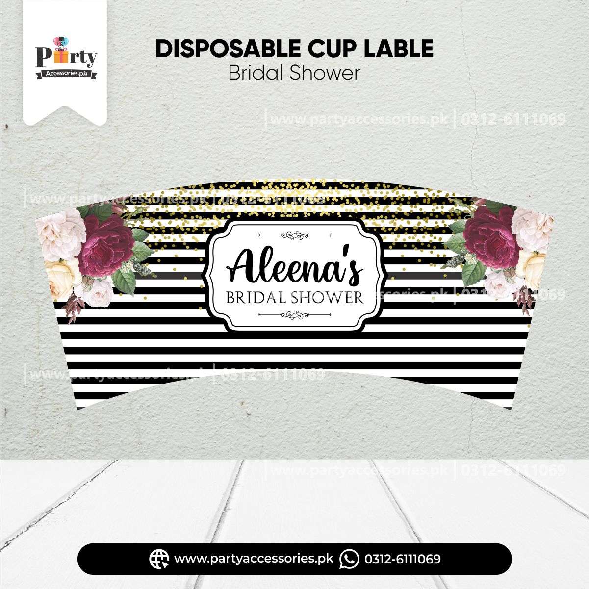 Bridal shower table decoration Customized disposable Paper cups  amazon images