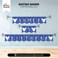 HALF BIRTHDAY CUSTOMIZED BUNTING BANNER IN MICKEY THEME 
