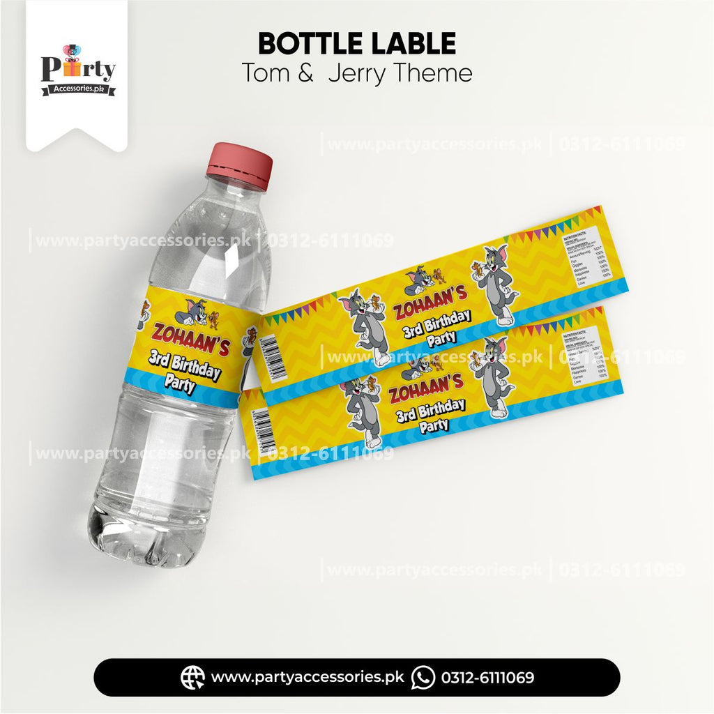 tom and jerry customized bottle labels 