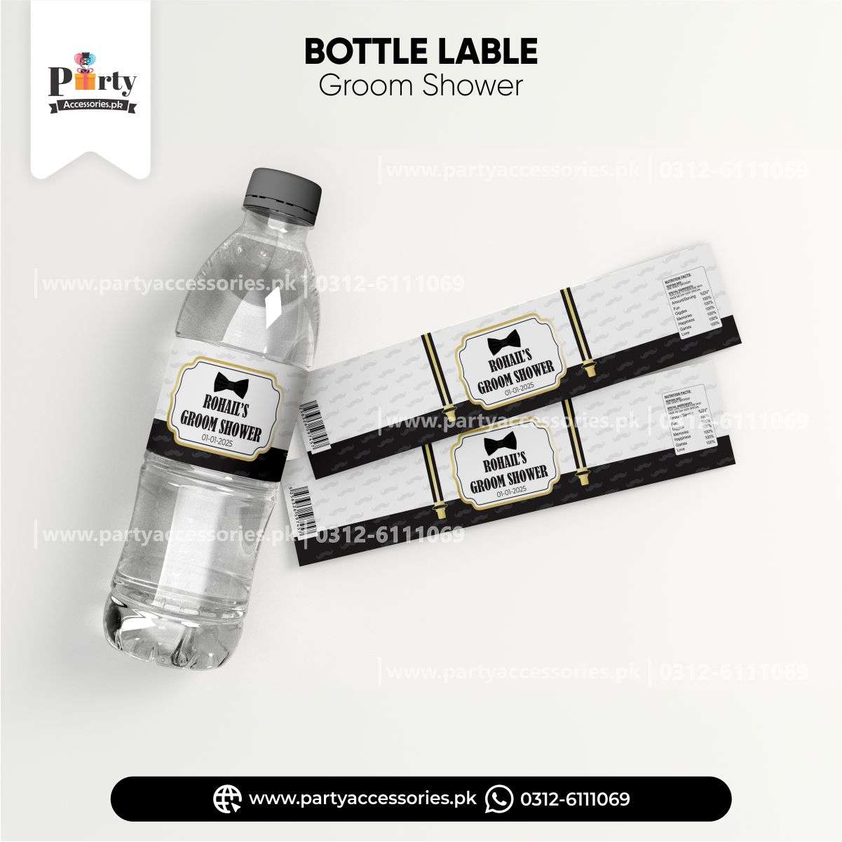 groom to be table decoration bottle labels