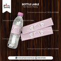first tooth bottle labels in pink 