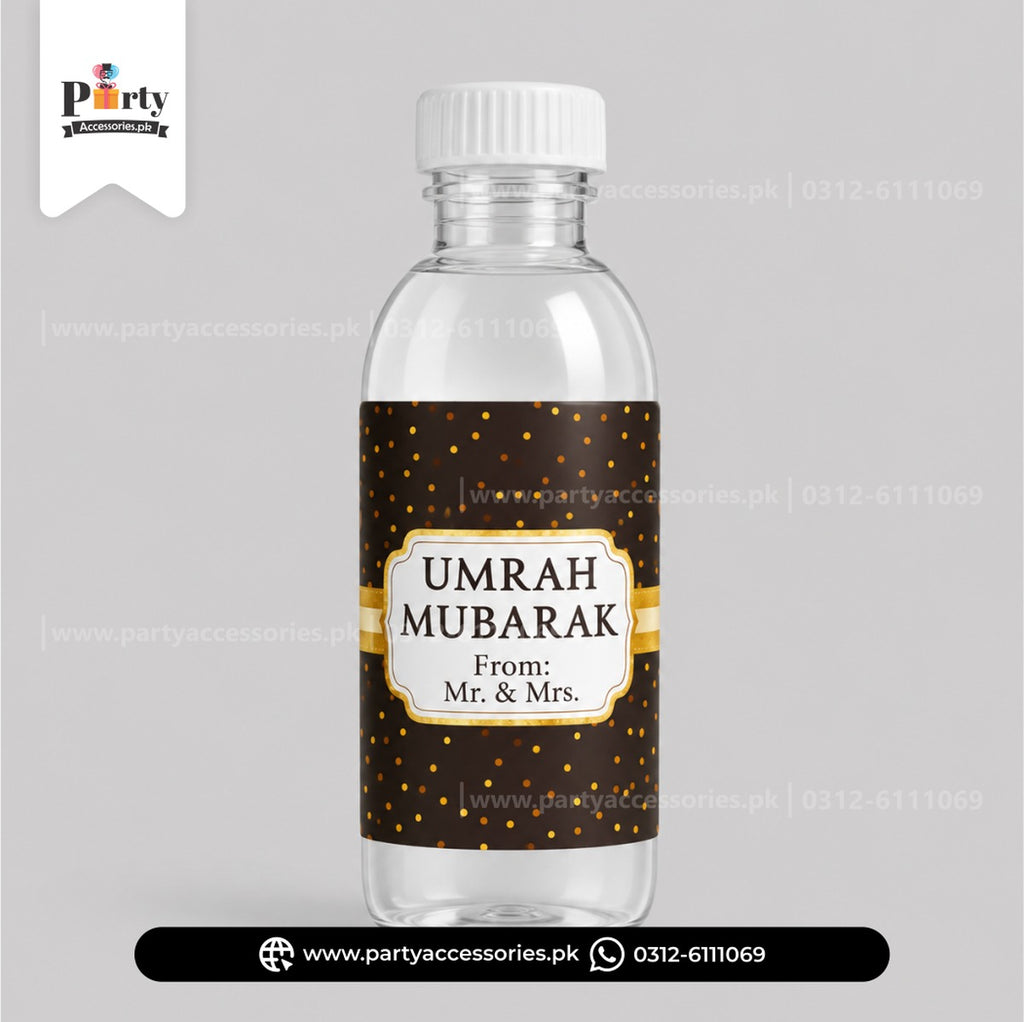 Umrah Tabaruk | Customized Zam Zam bottle with lables | pack of 6