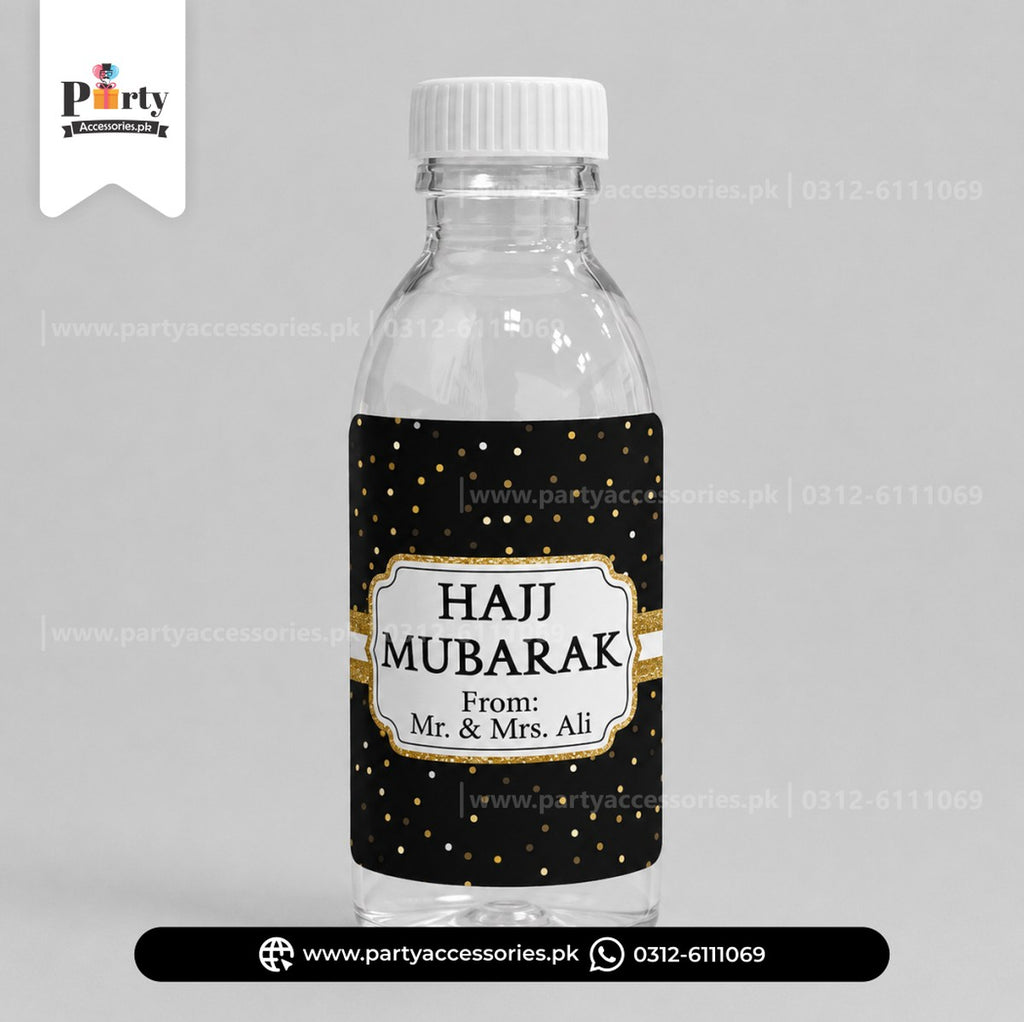 HAJJ Tabaruk | Customized Zam Zam bottle with lables | pack of 6