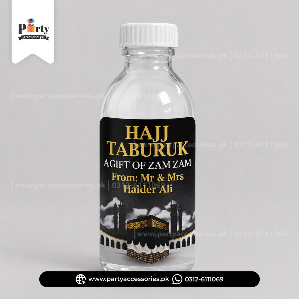 HAJJ Tabaruk | Zam Zam bottle with lables | pack of 6