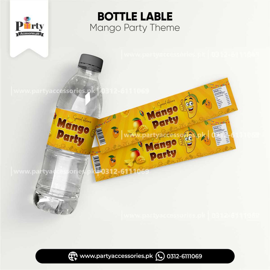 Customized Mango Theme Bottle Label Wraps 