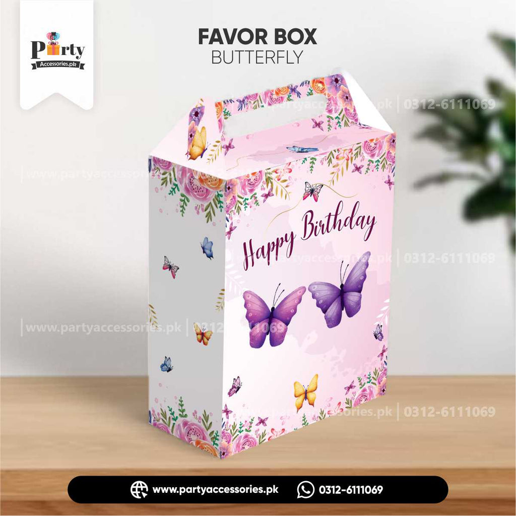 butterfly theme birthday party goody favor boxes
