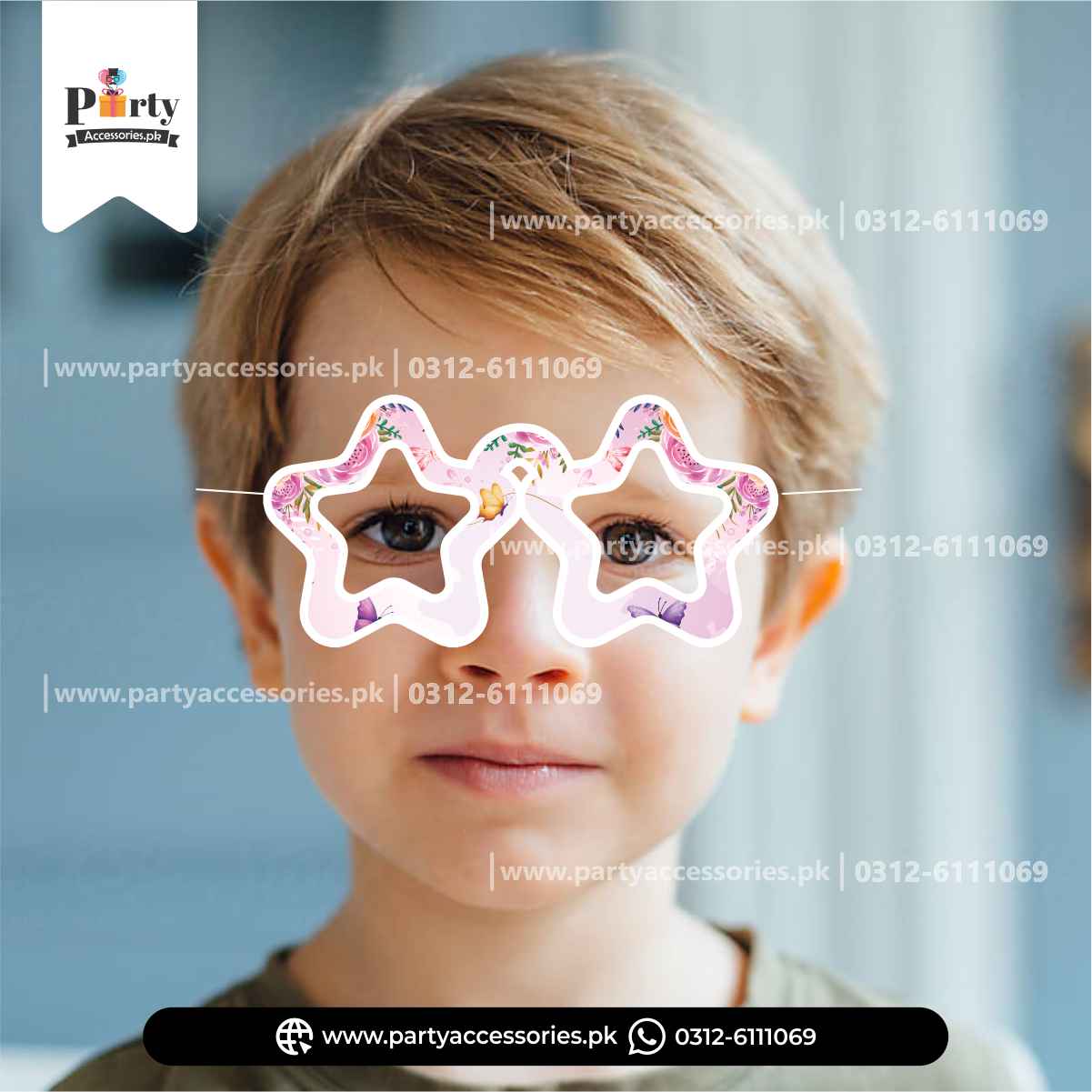 Butterfly Theme Kid's Party Eye Mask for birthday party celebration 
