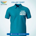 Blue color logo  t shirt