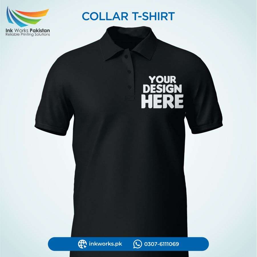 Personalized Polo T-Shirt in Black color 