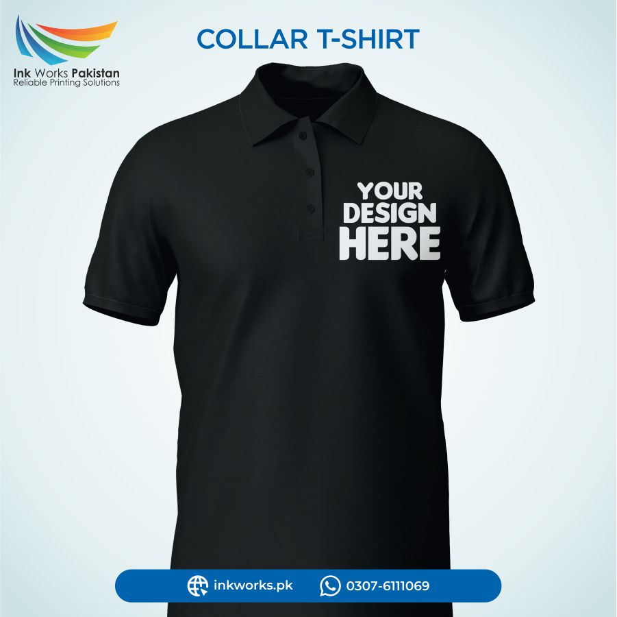 Personalized Polo T-Shirt in Black color 