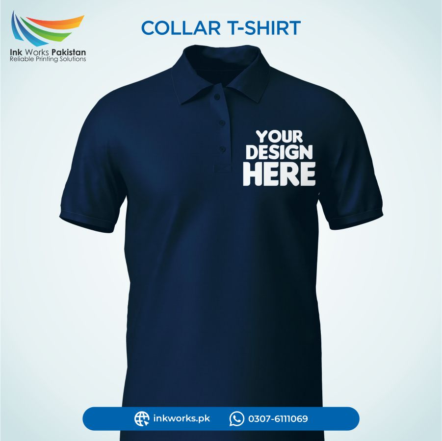 Dark blue color Collor T-Shirt