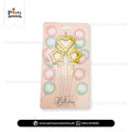 Cake topper Candles in star and heart shape | Pack of 3