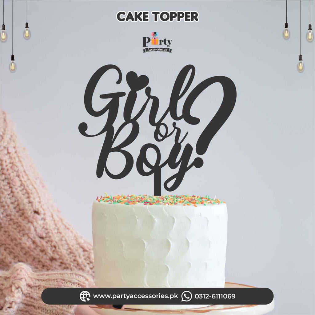 boy or girl cake topper