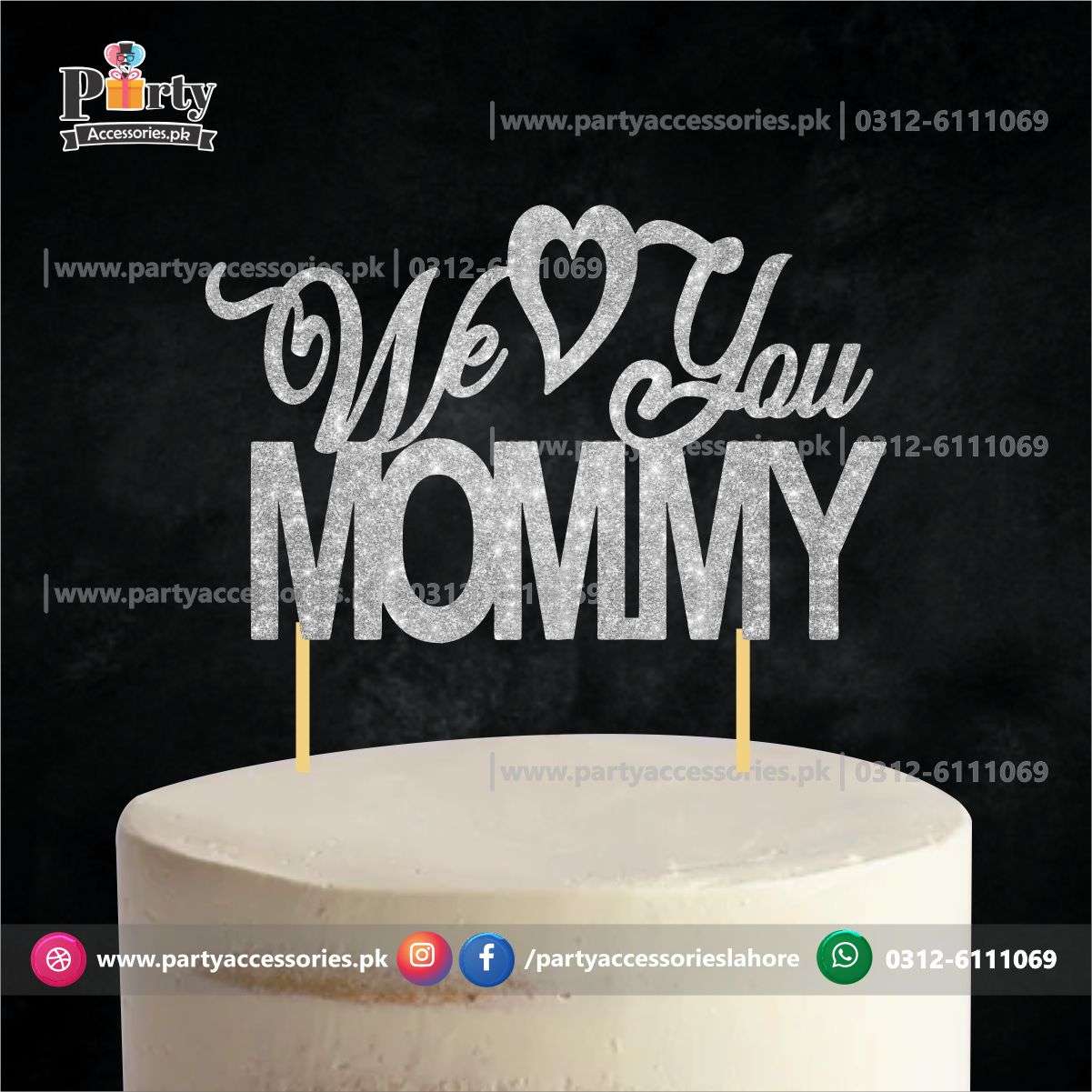 Happy Mother's day Glitter Cake topper