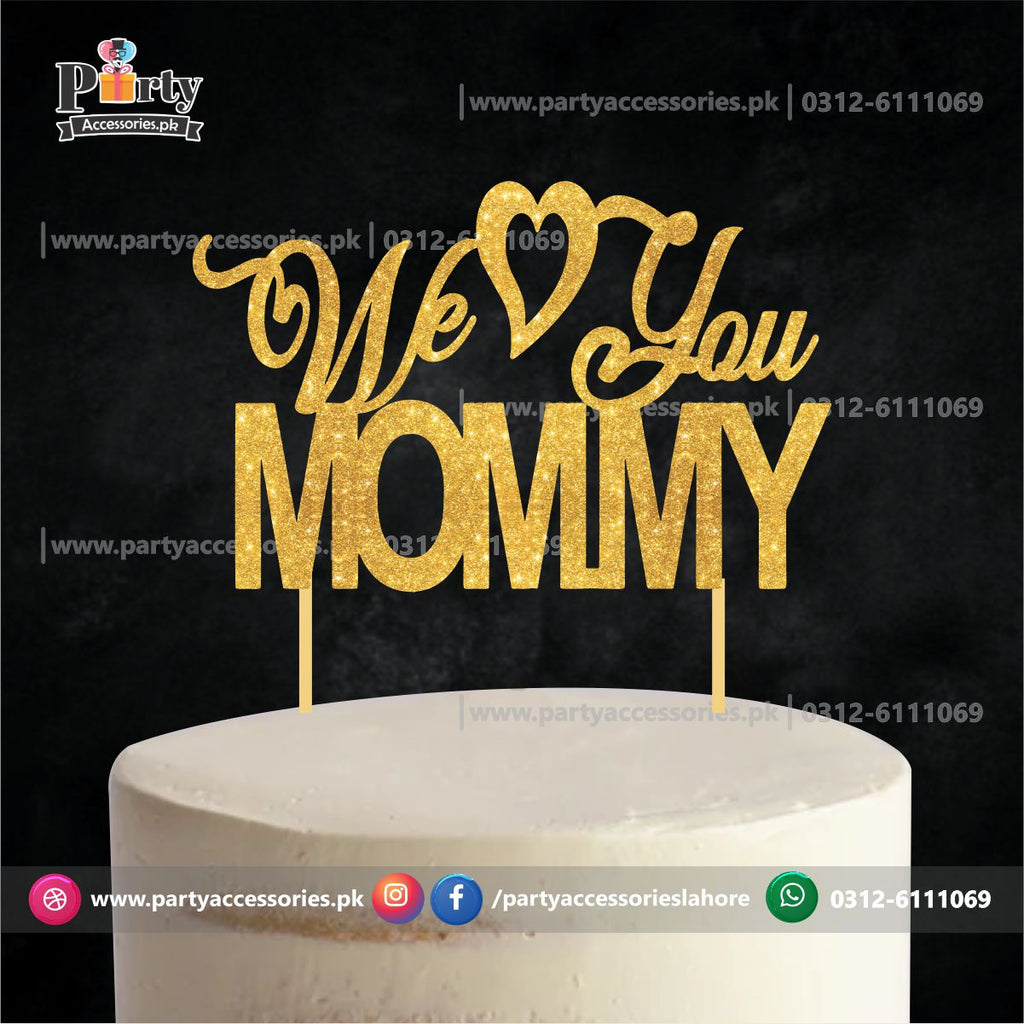 Happy Mother's day Glitter Cake topper