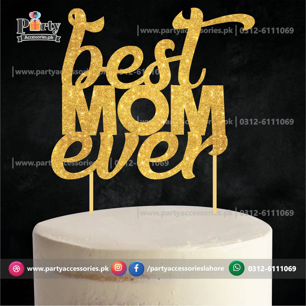 Happy Mother's day Glitter Cake topper