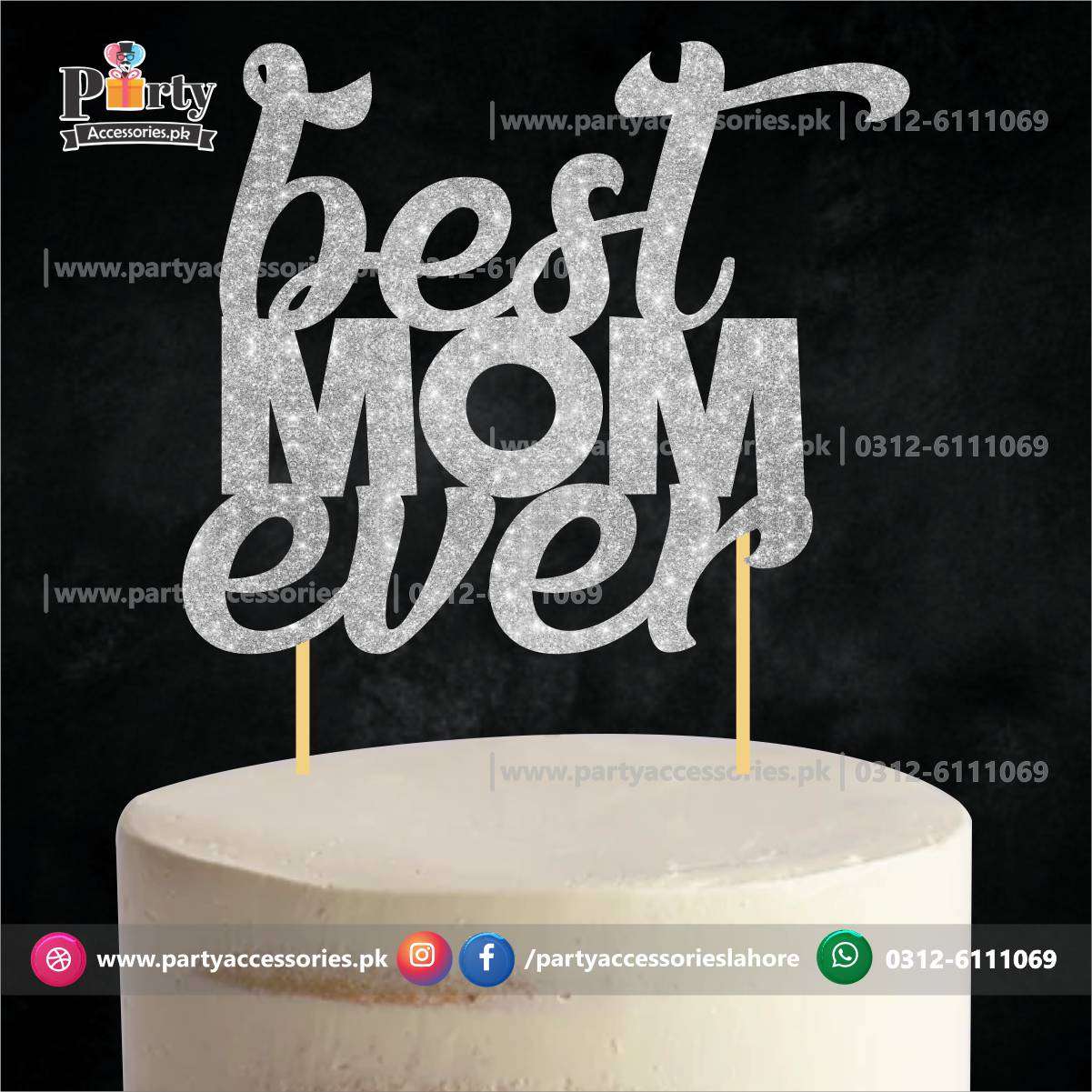 Happy Mother's day Glitter Cake topper