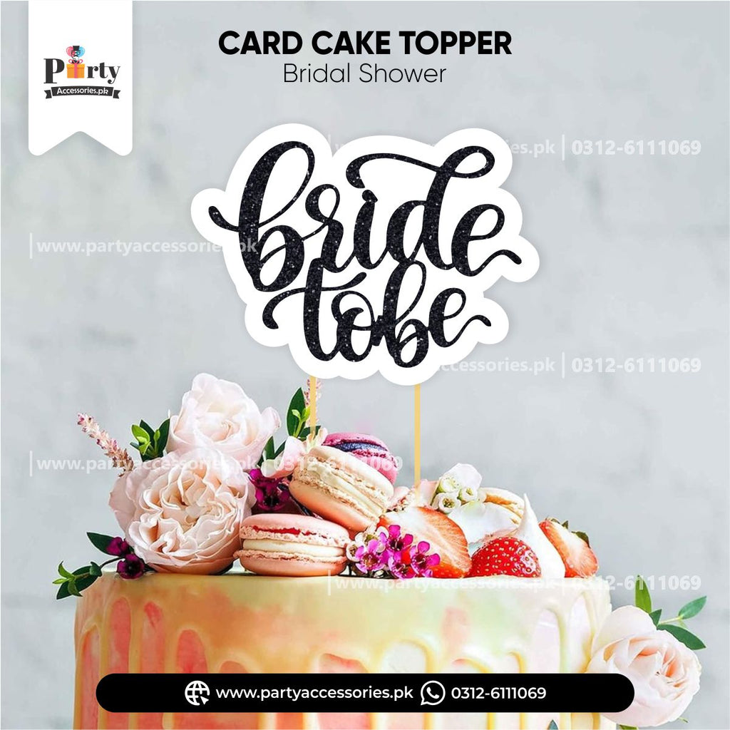 Customized card cake topper for Bridal shower AMAZON DECORATION IDEAS 