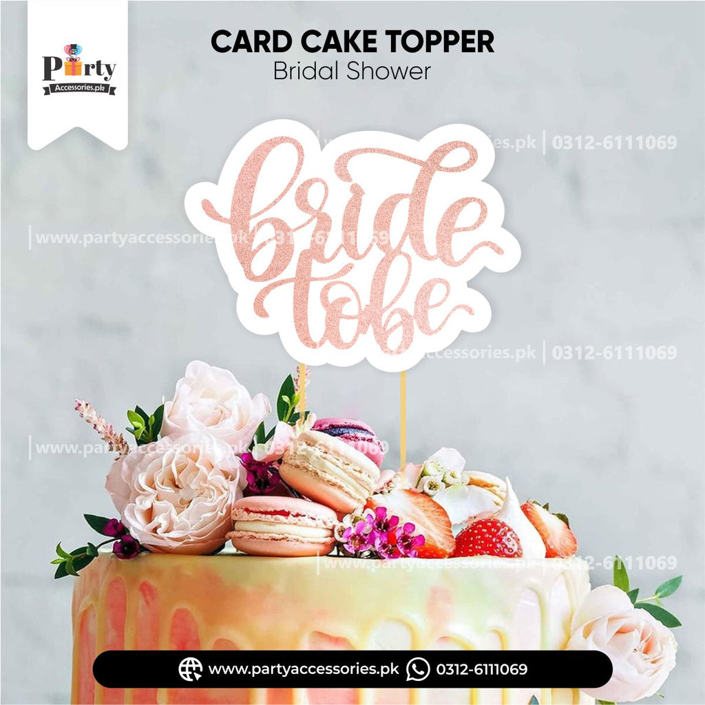 Customized card cake topper for Bridal shower PINTEREST DECORATION IDEAS 