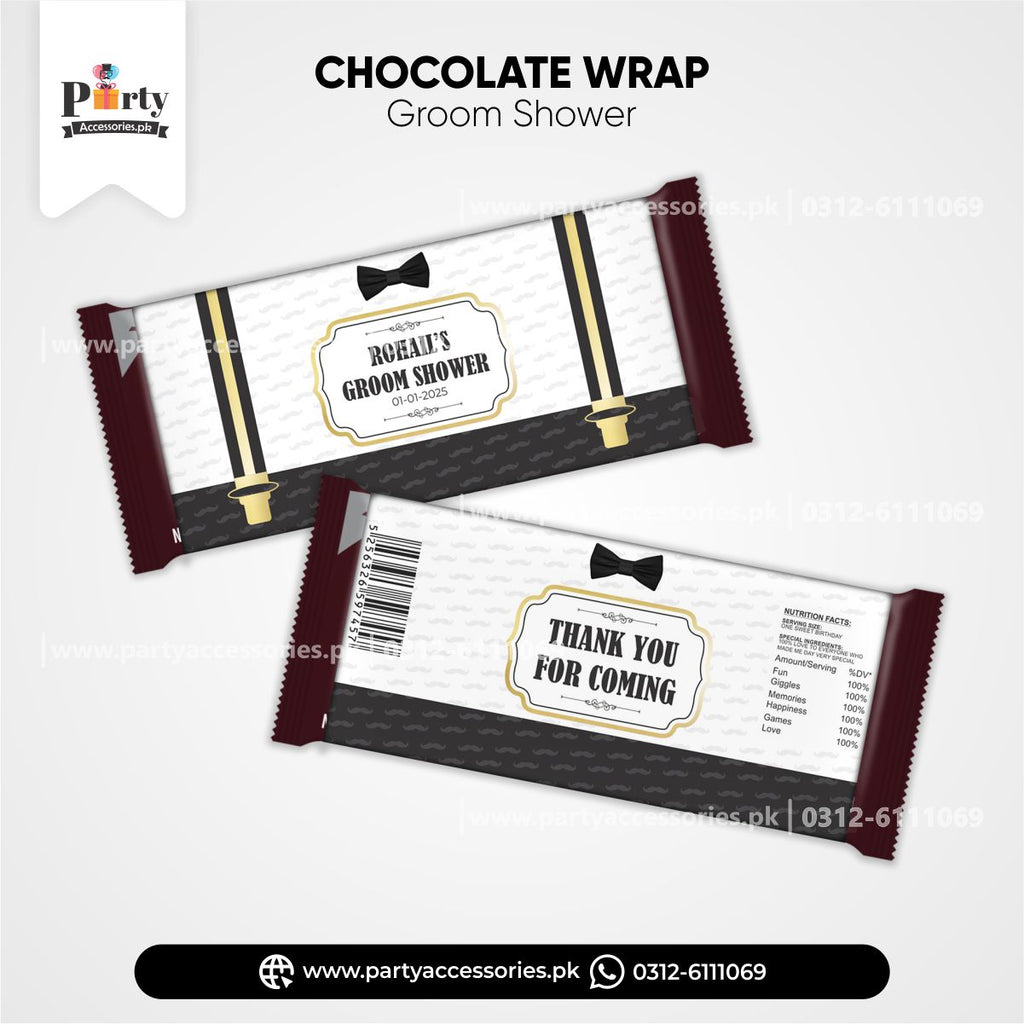 groom to be chocolate wraps personalized 