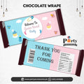 Customized chocolate wraps for Gender Reveal Party