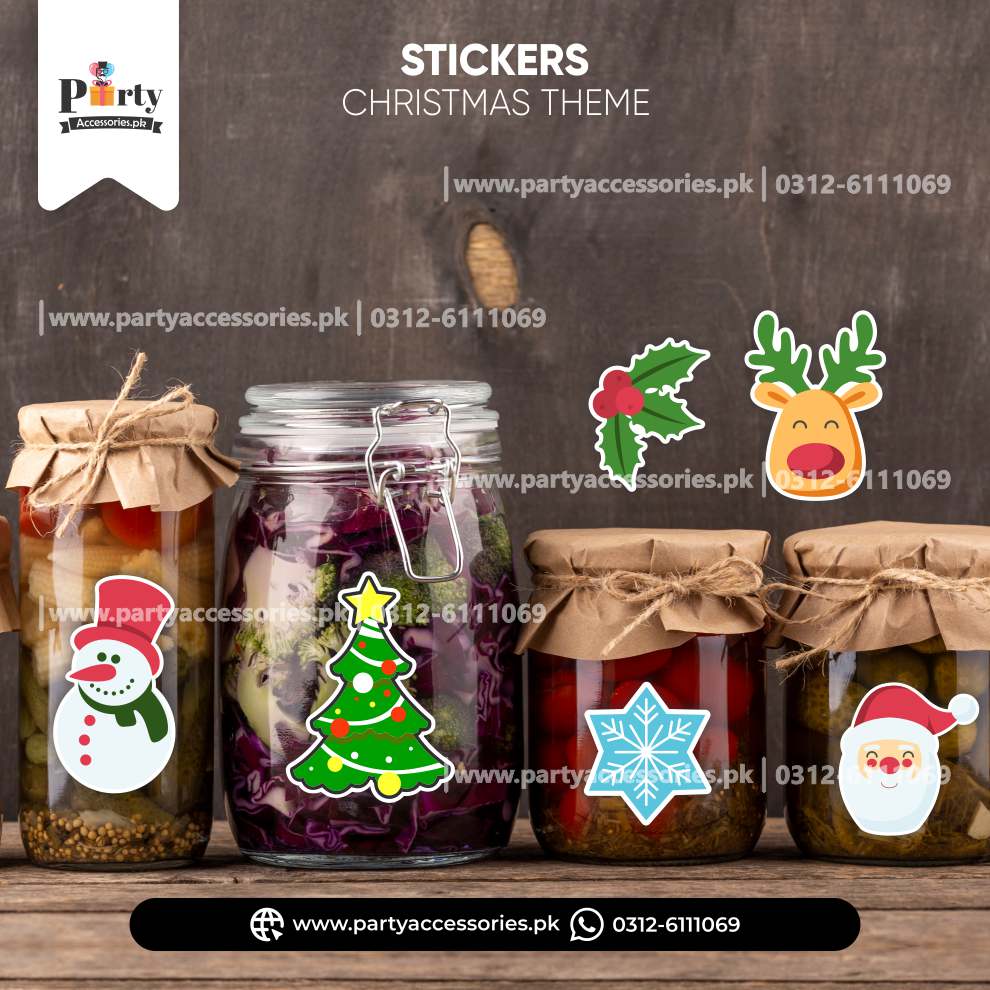 Christmas Theme Cutout Stickers – Festive Party Decoration 