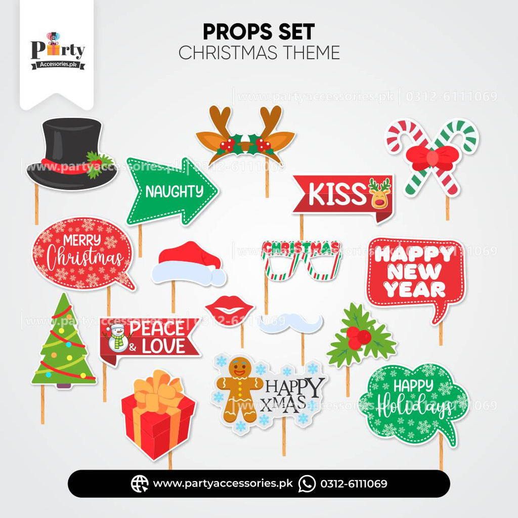 Photo props set for Christmas party