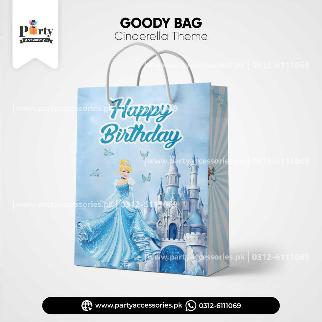 Cinderella Theme Customized Favor / Goody Bags for Birthday Party Decoration