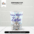 Cinderella Theme Disposable Cups with Custom Labels for Birthday Drinkware 
