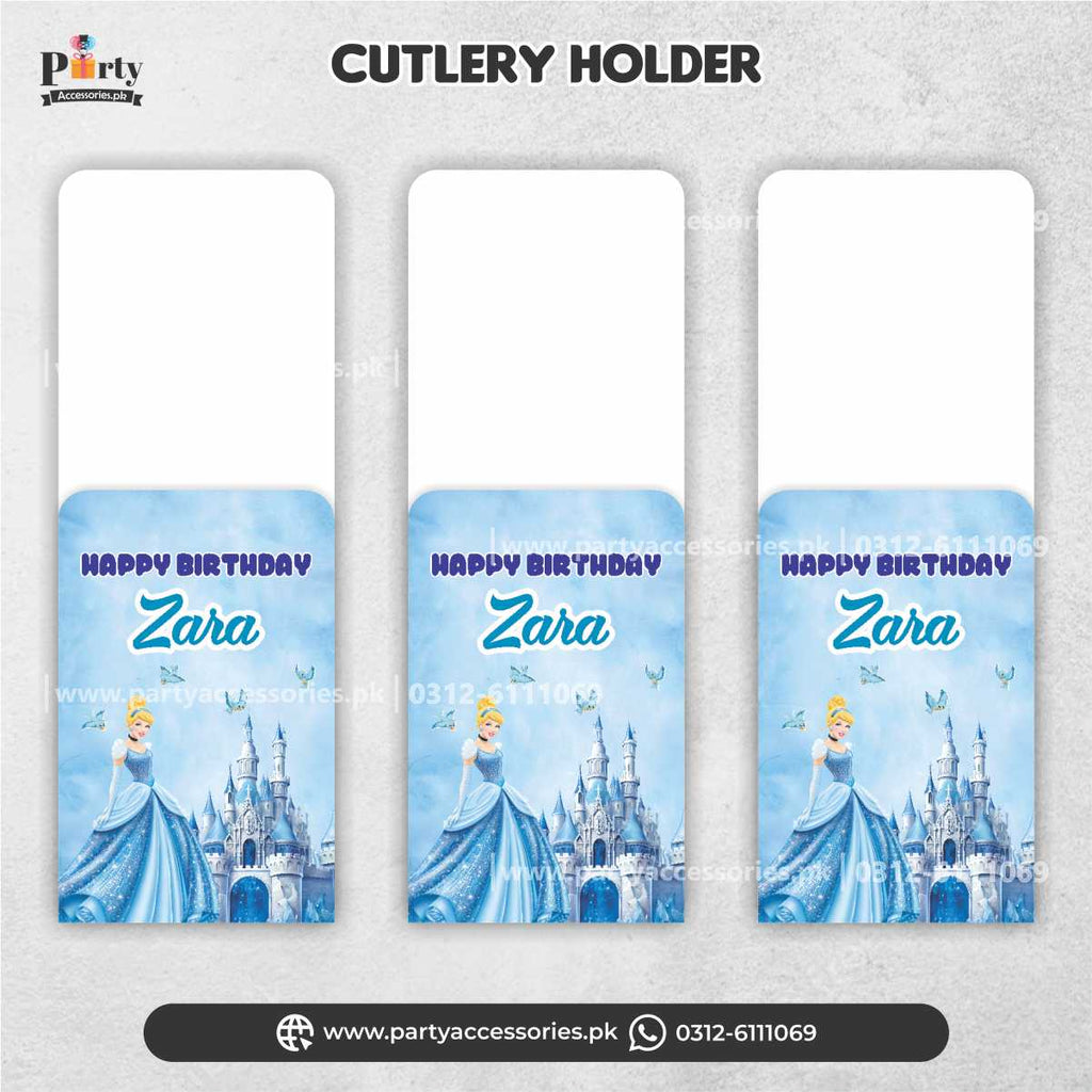 Cinderella Theme Customized Cutlery holders for Party Decoration