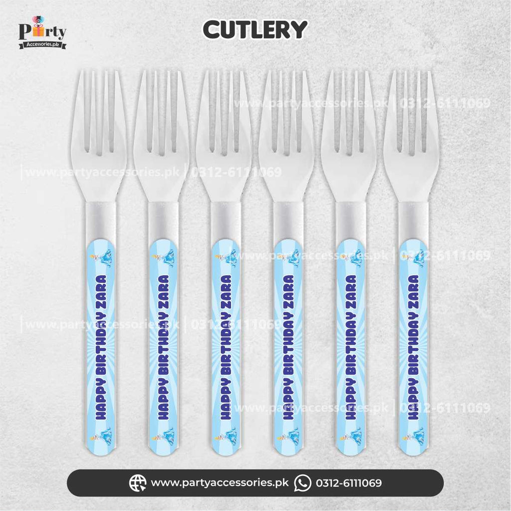 Cinderella Theme Customized Disposable Cutlery forks for dinning decoration