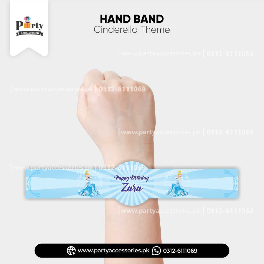 Cinderella Theme Customized Hand / Wrist Band for Party Celebrations 