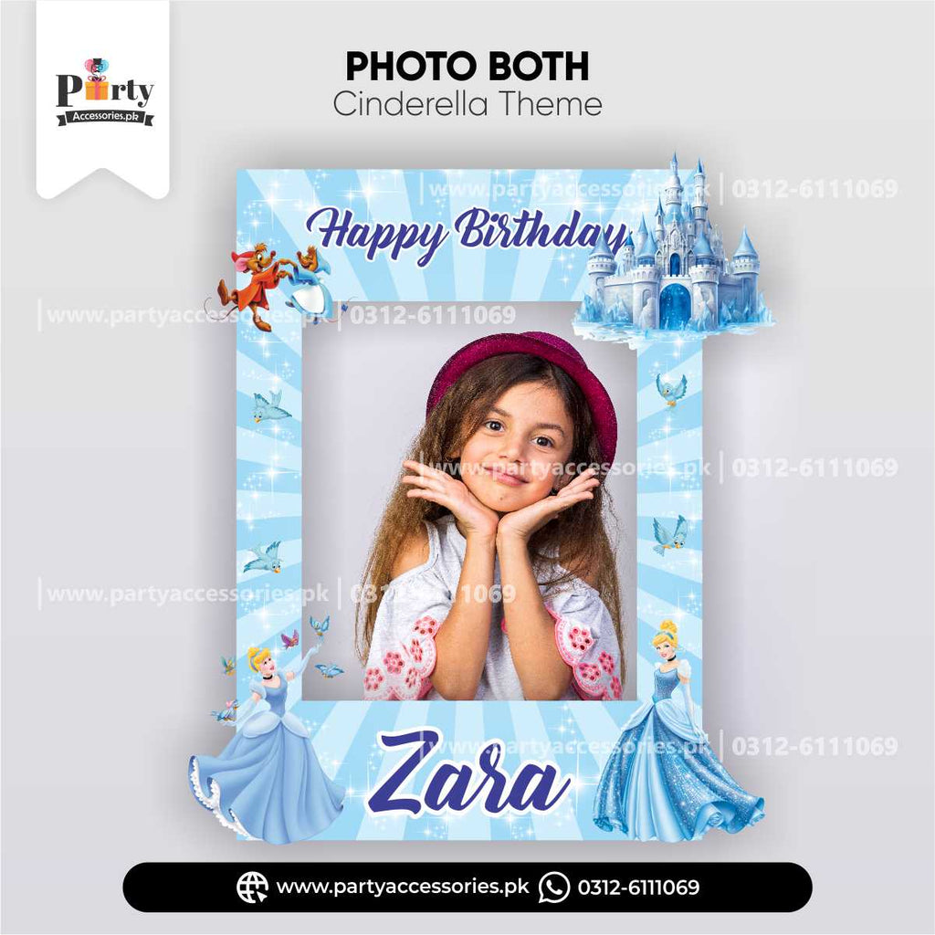 Cinderella Theme Customized Photo Booth / Selfie Frame for Birthday Party Decoration