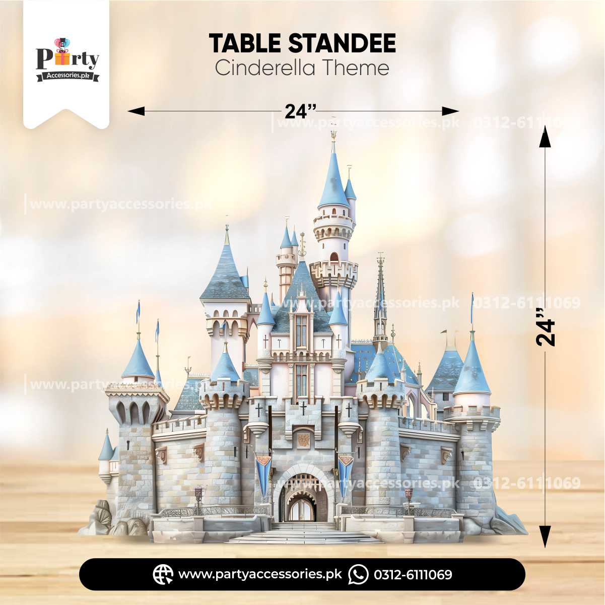 Cinderella Theme A fairy castle with a castle Cutouts for Birthday Party Decoration