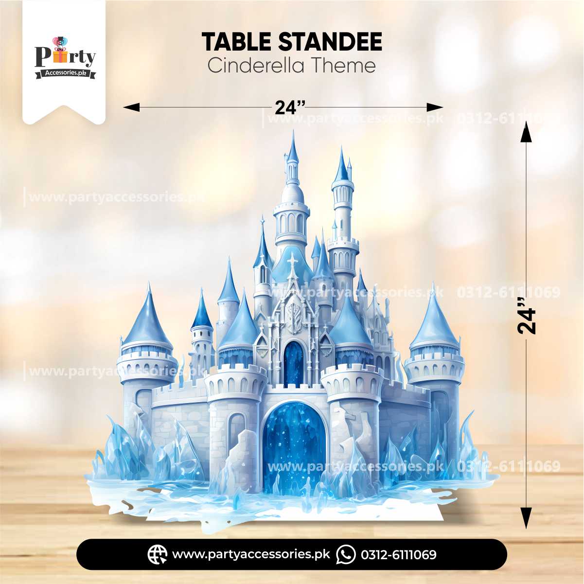 Fairy castle with a castle Cutouts for Birthday Party Decoration