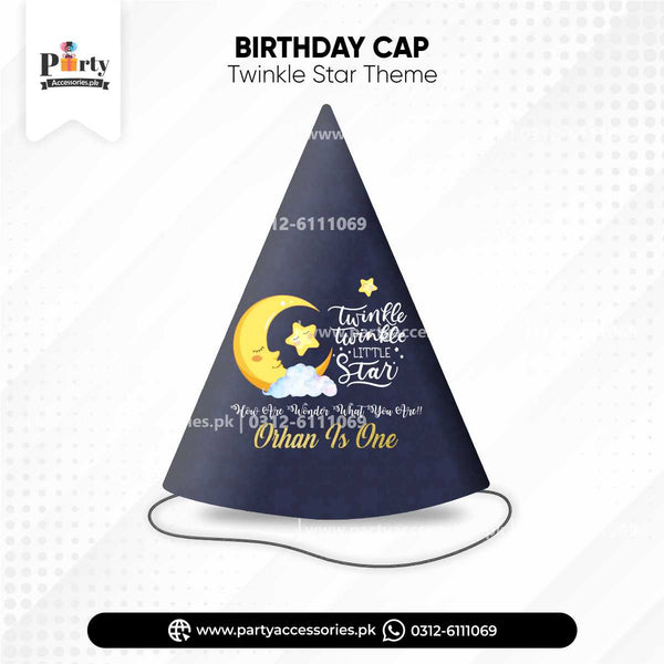 twinkle star theme customized party cone caps 