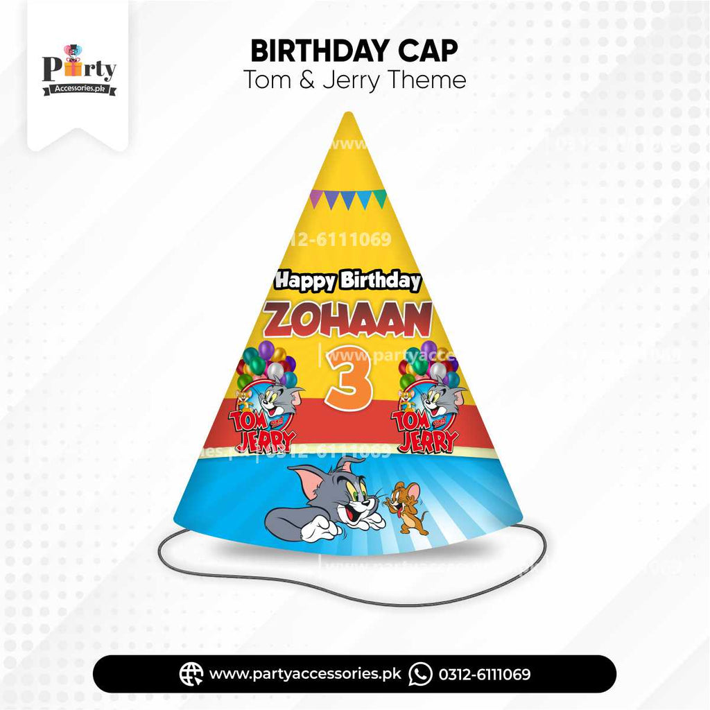 Tom and jerry theme customized cone caps 