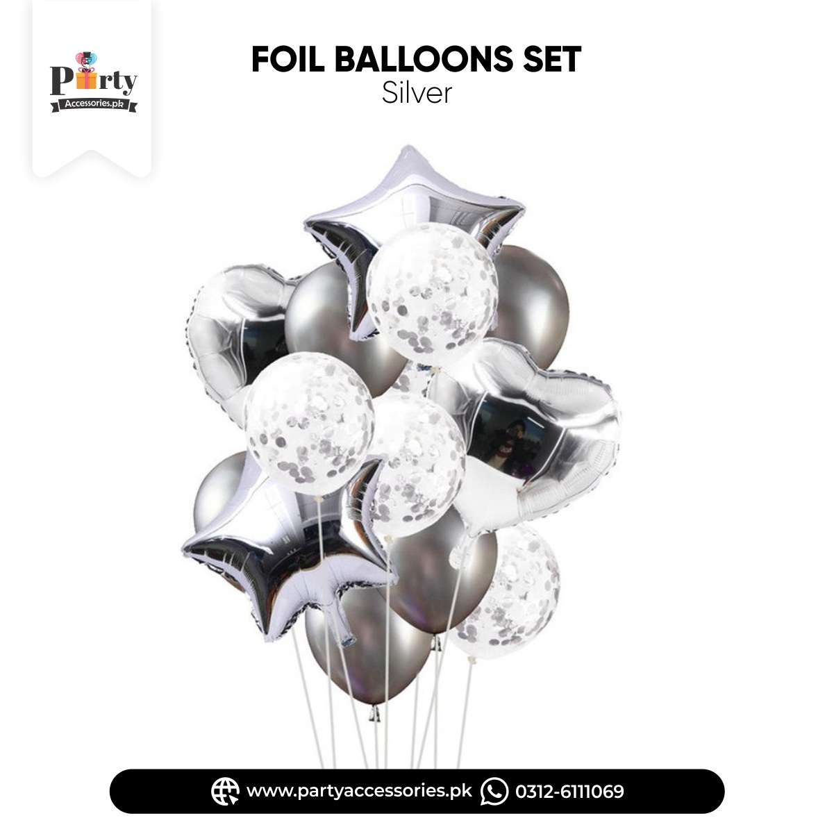 SILVER CONFETTI SET 