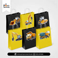 Construction Theme Birthday Cutout Goody Bags | Premium Party Favors 6 pcs Pack