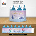 Mermaid Theme Customized Crown Cap for Birthday Party Celebration