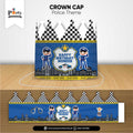 police theme customized birthday crown cap for birthday boy 