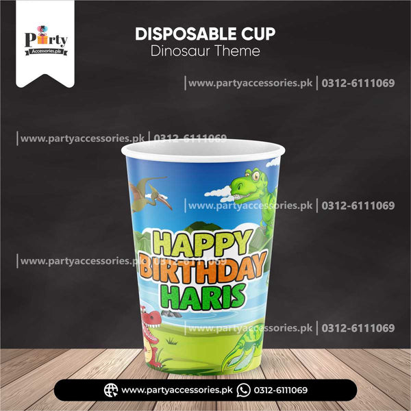 dinosaur theme customized birthday party cups 