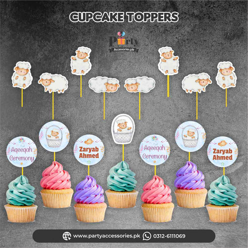 aqeeqa celebration decoration cupcake topper ideas