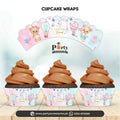 gender reveal party table decoration cupcake wraps