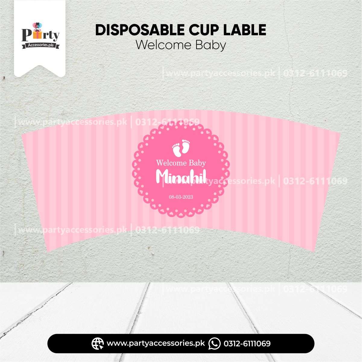 Welcome baby decoration ideas | Customized disposable Paper Cups 