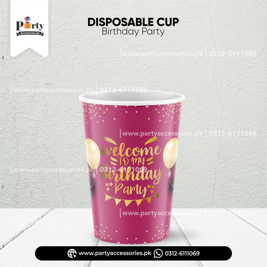 happy birthday disposable cups 